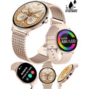 Resim Reeder S71 Uyumlu Su Geçirmez Akıllı Saat Metal Kordon Amoled Ekran 1.43 Inç 