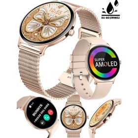 Resim Reeder S71 Uyumlu Su Geçirmez Akıllı Saat Metal Kordon Amoled Ekran 1.43 Inç 