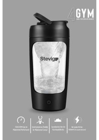 Resim Stevig 4 Gym Şarj Edilebilir Elektrikli Protein Shaker 650 Ml Siyah St-225 Siyah 
