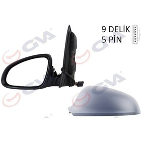 Resim Dış Dikiz Aynası Sol Astra J 09 Elektrikli Isıtmalı Astarlı Asferik 5 Fiş Vm-973ehpal Gva 1090136 