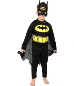 Resim Zyzqstore Batman Kostümü Çok Renkli Kassız Çocuk Kostümü, Kız Ve Erkek İçin, Boyut Seçilebilir Çok Renkli 