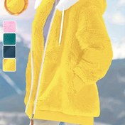 Resim Kadınlar için Şık Peluş Kapüşonlu Ceket - Kışa Hazır Pembe Mont, Beyaz Tüy Gibi Kenarlığa, Fermuarlı İblis Dış Giysi, Çamaşır Makinesinde Yıkanabilir, Çok Renkli Seçenekler (Turkuaz/Yeşil/Sarı/Pembe/Siyah), Kadınlar İçin Ceketler, Kadınlar İçin Ceketl Kadın Sonbahar Ceketi, Kadın Ceketi, Kadınlar için kışlık montlar, Kadın Ceketi, Kadın Ceketleri, Kadınlar İçin Şık Ceketler, Kadınlar İçin Sonbahar Ceketleri, Kadınlar İçin Kışlık Ceketler, Bayan Ceketleri, 