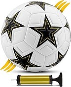 Resim Telvesse Futbol Topu Şampiyonlar Ligi Pompalı Set Dayanıklı Sert Zemin Halı Saha Futbol Topu 341 