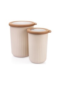 Resim Schafer Ashley 2 Li Silindir Saklama Kabı-krem Krem 