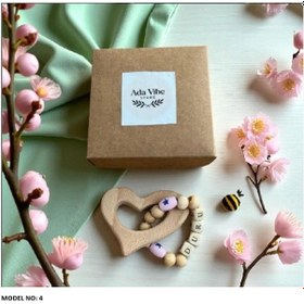 Resim İsme Özel Doğal Ahşap Diş Kaşıyıcısı Dk2 