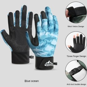 Resim Qıchu Doğa Sporları Güneş Korumalı Balıkçılık Eldivenleri (Yurt Dışından) 