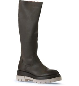 Resim Bueno Shoes Haki Deri Kadın Düz Çizme 01wv2906 