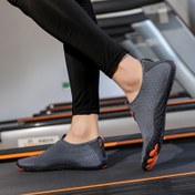 Resim Erkekler için Hızlı Kuruyan Nefes Alabilen Aqua Ayakkabı - Kaymaz, Plaj ve Dalış Ayakkabısı, Mavi File Üst, Siyah Kauçuk Taban, Fitness ve Dış Mekan Maceraları için Uygun 