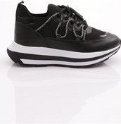 Resim Dgn 2021 Kadin Kalin Taban Spor Ayakkabi 2021-2026-R1534 Siyah 