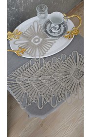 Resim ozbience 6'lı Şık Sunum Peçeteleri, Tül Güpür Detaylı, Kaliteli ve Zarif Tasarım 