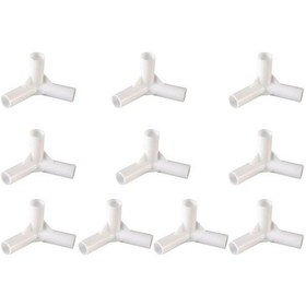 Resim 10 Adet Plastik Çadır Direği Bağlantı Elemanı Yedek Çadır Malzemeleri Üç Yönlü Bağlantı Elemanı Çadır Aksesuarları Diğer 