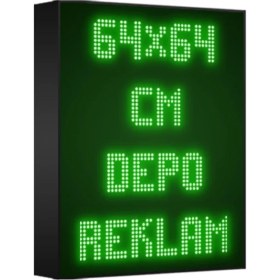 Resim Depo Tabela Reklam Yeşil Kayan Yazı LED Tabela 64 x 64 cm Tek Taraflı 