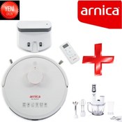 Resim Arnica Çoklu Haritalamalı Moblu 3000pa Lazer Nagivasyonlu Robot Süpürge+diva Pro Rendeli Blender 