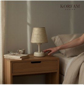 Resim Krem Hasır Görünümlü Başlık Kablosuz Pilli Masa & Gece Lambası Çok Renkli 
