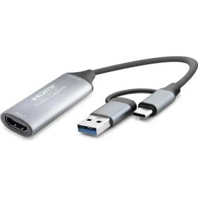 Resim Marsilyan HDMI Video Capture Type-C + Usb3.0 4K 30Hz Gri HDX7856 