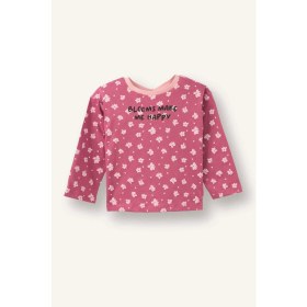 Resim DeFacto Regular Fit Bisiklet Yaka Çiçekli Penye Uzun Kollu Tişört Kız Bebek G9383A526SP 