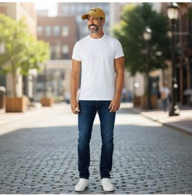 Resim Hedea Unisex Vintage Eskitme Beyzbol Şapkası Brkln Nakışlı Ayarlanabilir Sarı Pamuklu Cap 