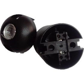 Resim E-27 Siyah Dişsiz Geçmeli Duy 1111-30 