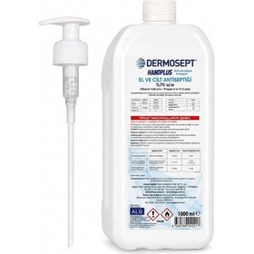 Resim Dermosept Handplus El Ve Cilt Antiseptiği 1000 Ml %70 Alkol Bazlı Hijyenik El Dezenfektanı 