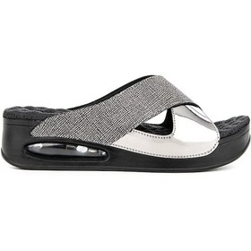 Resim Muya Fly Anatomik Air Max Tabanlı Topuk Dikeni Kadın Terlik Füme 