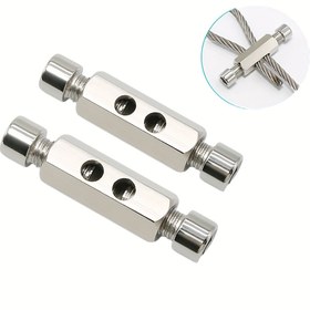 Resim İki Paslanmaz Çelik Tel Kablo Kelepçesi, 3-4Mm Kablo Sabitleme Aksesuarları, Endüstriyel Açık Ortamlarda Halatları Sabitlemek İçin Uygun, Hem Açık Hem Kapalı Kullanım İçin Uygundur, Ağır Hizmet, Aydınlatma Aksesuarları İçin. 