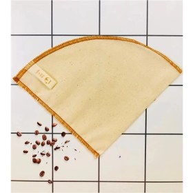 Resim (2 Adet) V-60 ile Uyumlu Yıkanabilir, Kumaş, Organik Kahve Filtresi, AĞARTILMAMIŞ%100 Ham Pamuk - 