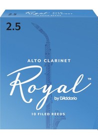 Resim D'addario Rdb1025 Royal Alto Klarnet Kamışı No: 2.5 Orta Seviye/eğitim - 10'lu Paket Esnek Dosyalı Kesim, Tutarlı Kalite Ve Berrak Ses Üretimi 