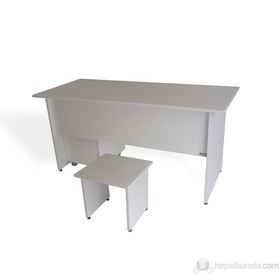 Resim Vena Nil Masa 3 Çekmeceli Sehpalı - Beyaz 