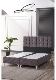 Resim Bengü Çift Kişilik Baza Başlık Set Gri 150 200 