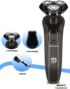 Resim GoldMaster Gravity Led Ekranlı 2in1 Islak Kuru Ipx7 Su Geçirmez Esnek Oynar Başlıklı Tıraş Makinesi 