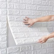 Resim 15 adet 3D Duvar Çıkartması Duvar Kağıdı Köpük Yumuşak Karolar, Minimalist Tuğla Desenli Duvar Çıkartmaları, Yıkanabilir Su Geçirmez Anti-küf ve Anti-leke 