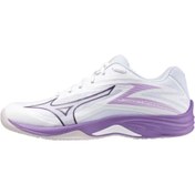 Resim Mizuno Lightning Star Z7 Jr Unisex Voleybol Ayakkabısı Beyaz / Lila 