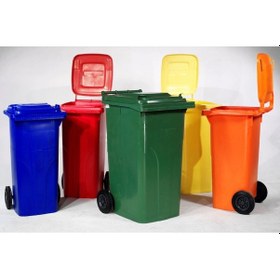 Resim Safell Çöp Konteyneri 120 Litre Tekerlekli - 4 Renk Kırmızı N11.9805 