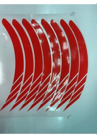 Resim Şık Tasarım Motosiklet Jant Şeridi Pulsar Motosiklet Jant Şeridi Kırmızı Sağ-sol/ön-arka 