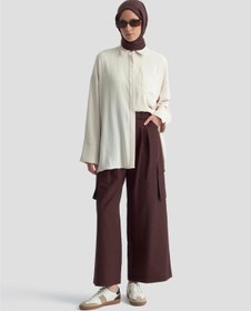 Resim Armine Cepli Basic Gömlek 25KD4003 Kum 