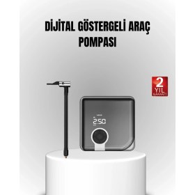Resim TeknoKapsül 6000MAH Bataryalı Type-C Şarjlı Mini Hava Kompresörü LED Işıklı 