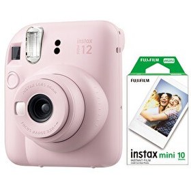 Resim Fujifilm Instax Mini 12 Pembe Fotoğraf Makinesi Ve 10'lu Mini Film 