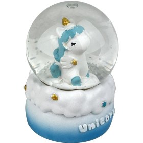 Resim Prenses Unicorn Işıklı Kar Küresi 