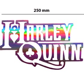 Resim meristeed Harley Quinn Renk Değiştiren Hologram Sticker – Araba, Kask, Cam vb. Yüzeyler İçin 