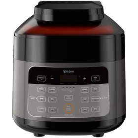 Resim Yasomi Y85 Multi Cooker 2 Si 1 Arada Airfryer Fritöz Ve Elektrikli Düdüklü Tencere Siyah 