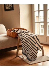 Resim Doğal Pamuk , Yumuşak , Çok Amaçlı Örtü , Koltuk Örtüsü , Battal Boy Pike 240 X 260 Cm - 3 - Zebra Çok Renkli 