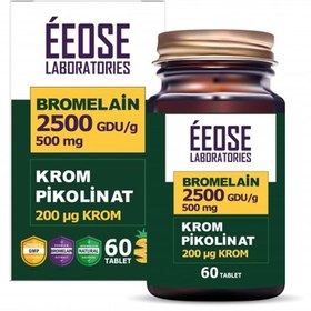 Resim Eeose Bromelain 2500 GDU/g ve Krom Pikolinat 60 Tablet 