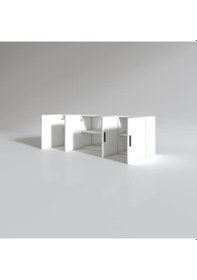 Resim Kenzlife hazır mutfak silvanus byz 060*180*22 mutfak banyo dolabı kapaklı raflı 