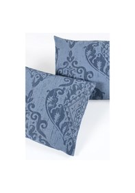 Resim 2li Yastık Kılıfı Hitit Kombin Mavi Mavi 