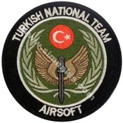 Resim Turkish National Team Airsoft Nakış Işleme Arma Patch Peç 9X9 Cm Çok Renkli 