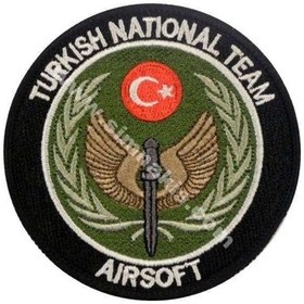 Resim Turkish National Team Airsoft Nakış Işleme Arma Patch Peç 9X9 Cm Çok Renkli 