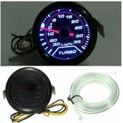 Resim Hombey Araba Modifikasyonu Turbo Baskı Göstergesi 52mm 2 İnç Siyah Kasa Beyaz Işıkli Psı Ölçer, Yüksek Hassasiyetli, Kolay Kurulum 