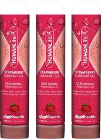 Resim Humanlife Çilek Aromalı Kayganlaştırıcı Jel 3 x 125 ML 