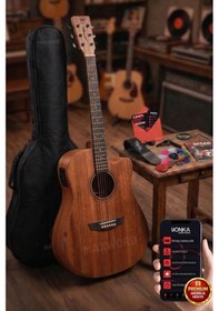 Resim Maxword Luxury Hcr-560nt-eq Half Cutaway Elektro Akustik Gitar Seti 1 Adet 