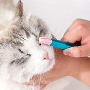 Resim Kedi Gözyaşı Lekesi Fırçası, Evcil Hayvan Göz Tarak Fırçası Köpek ve Kedi için Göz Temizleme Klipsi 